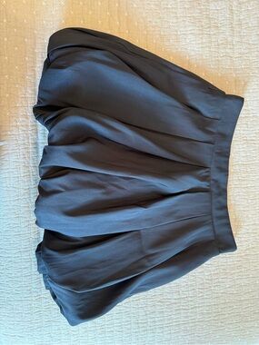 Black Pleated Mini Skirt